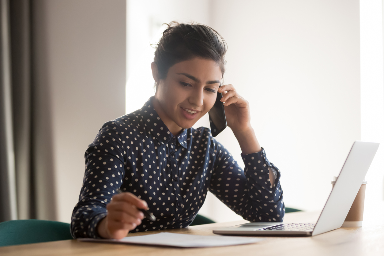 Fintech employee working remotely