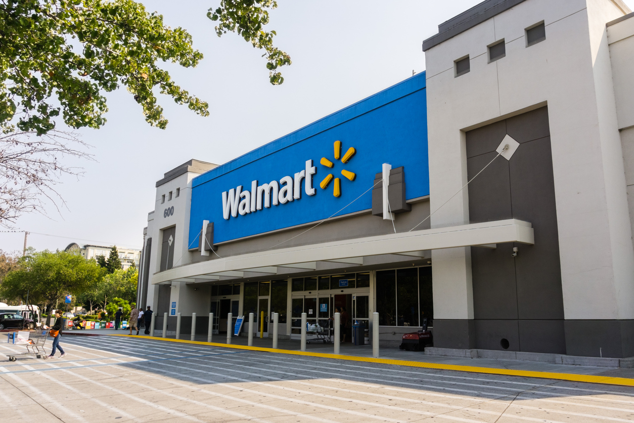 Walmart storefront in Mountain Bay, California