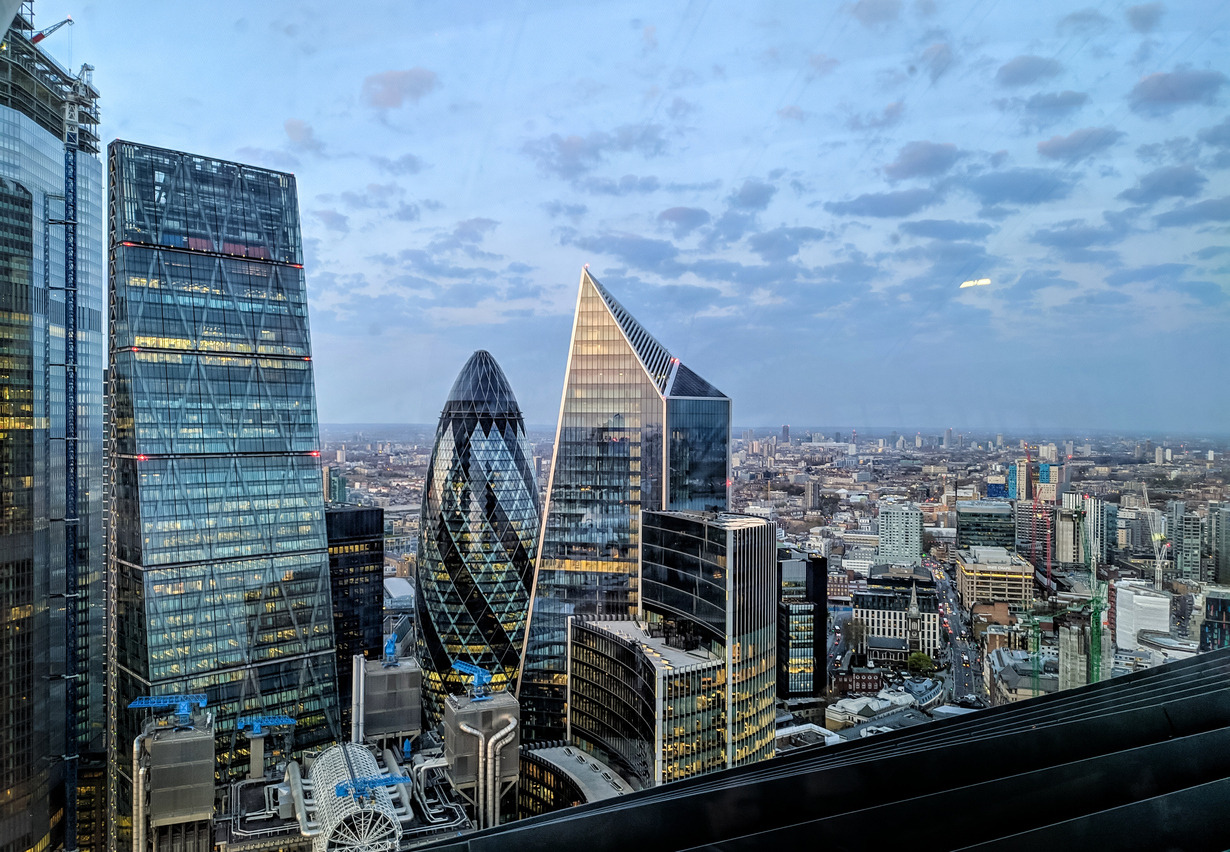 London skyline viewed from Skygarden