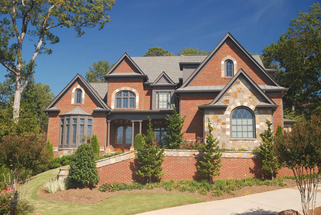 A detached house on a sunny day