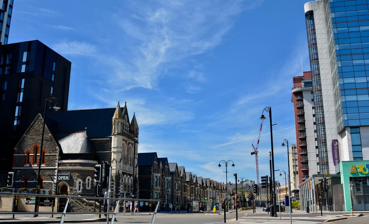 Cardiff high street during COVID-19 lockdown