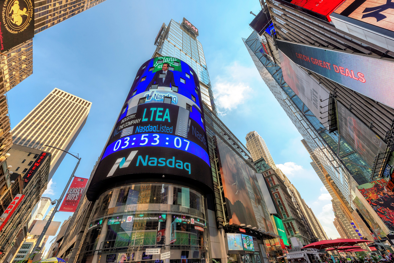 The NASDAQ building in Times Square, New York