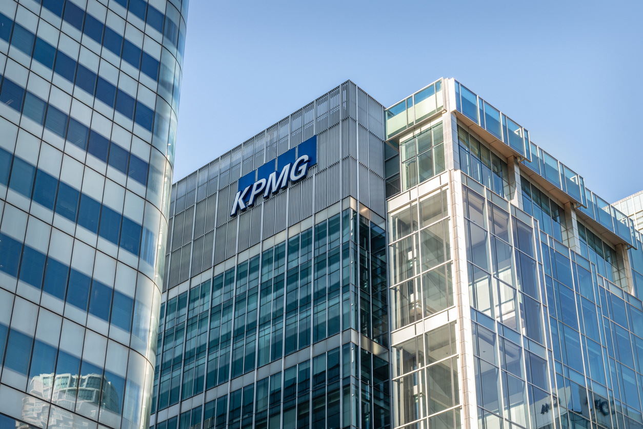 KPMG Accountants Office in Canada Square, Docklands on the isle of Dogs, London, UK