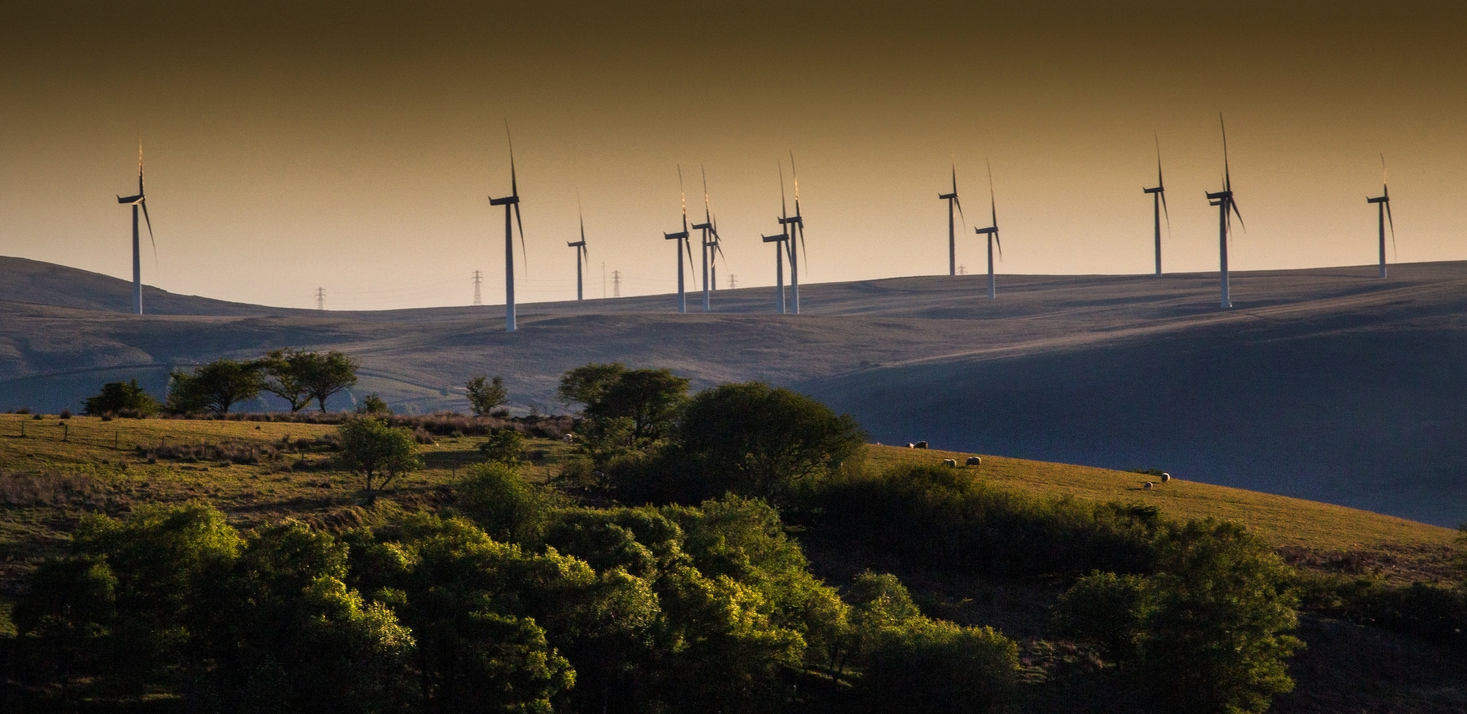 Wind turbines in Brecon, UK