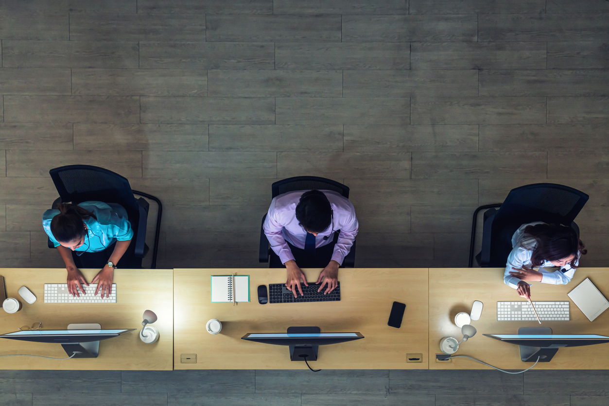 Office team at desks