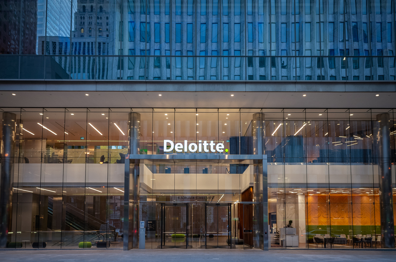 Main entrance to Deloitte building, Toronto.