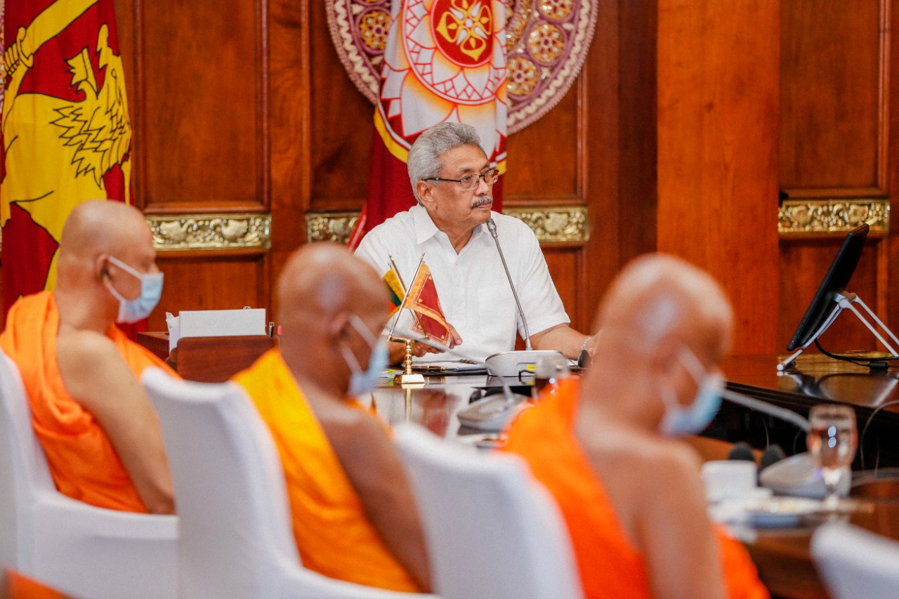 President Gotabaya Rajapaksa briefed the Maha Sangha