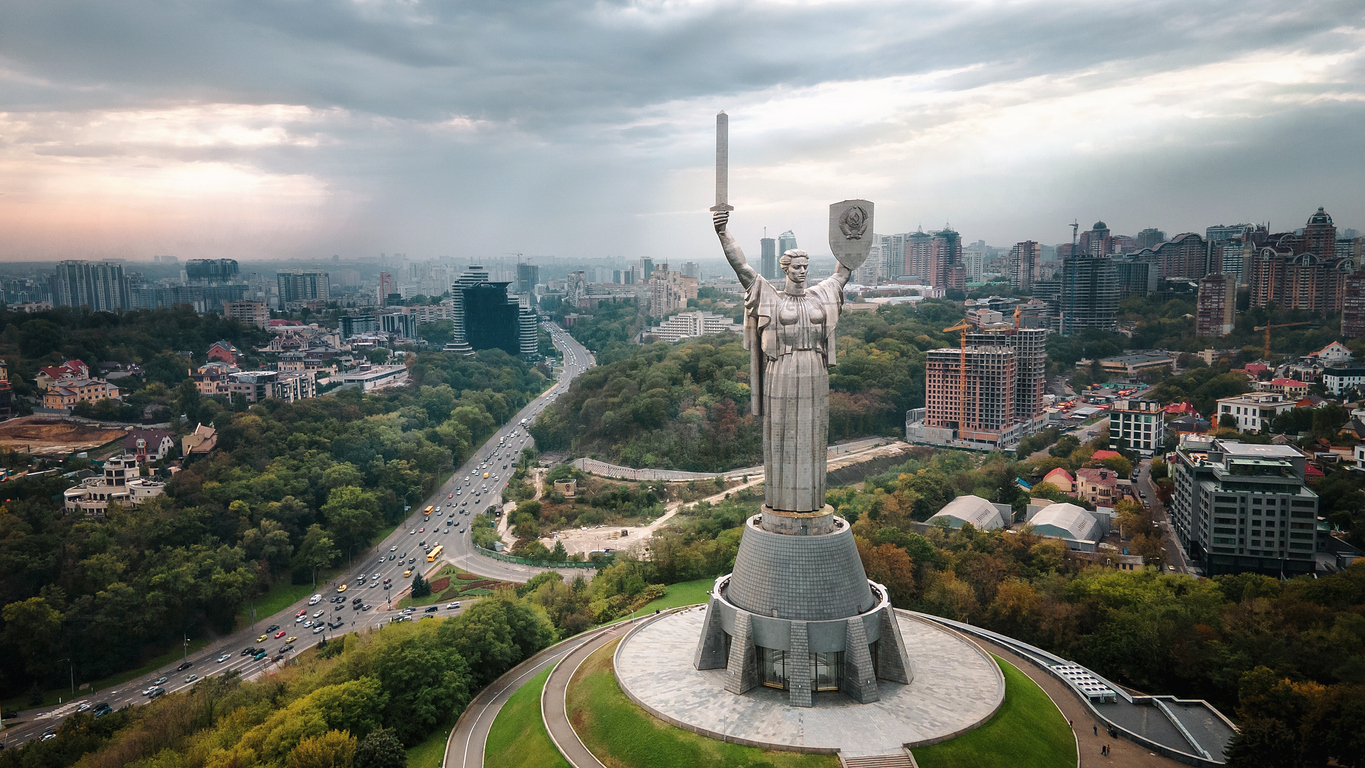 Motherland sculpture, Kyiv, Ukraine.