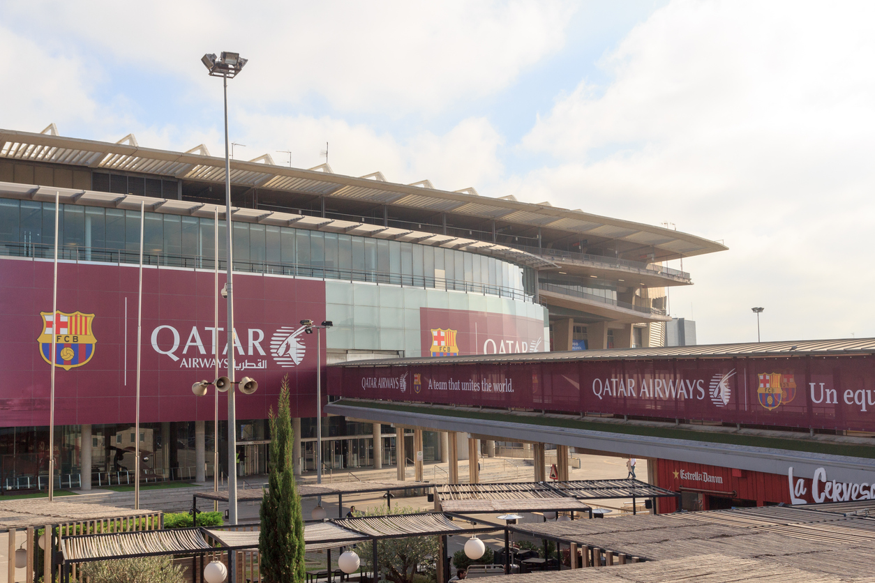 Football stadium Camp Nou outside in Barcelona