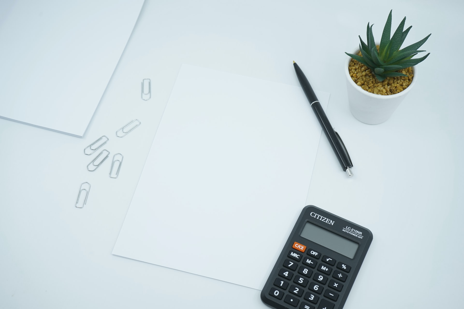 Weighing up a loan; paper and calculator