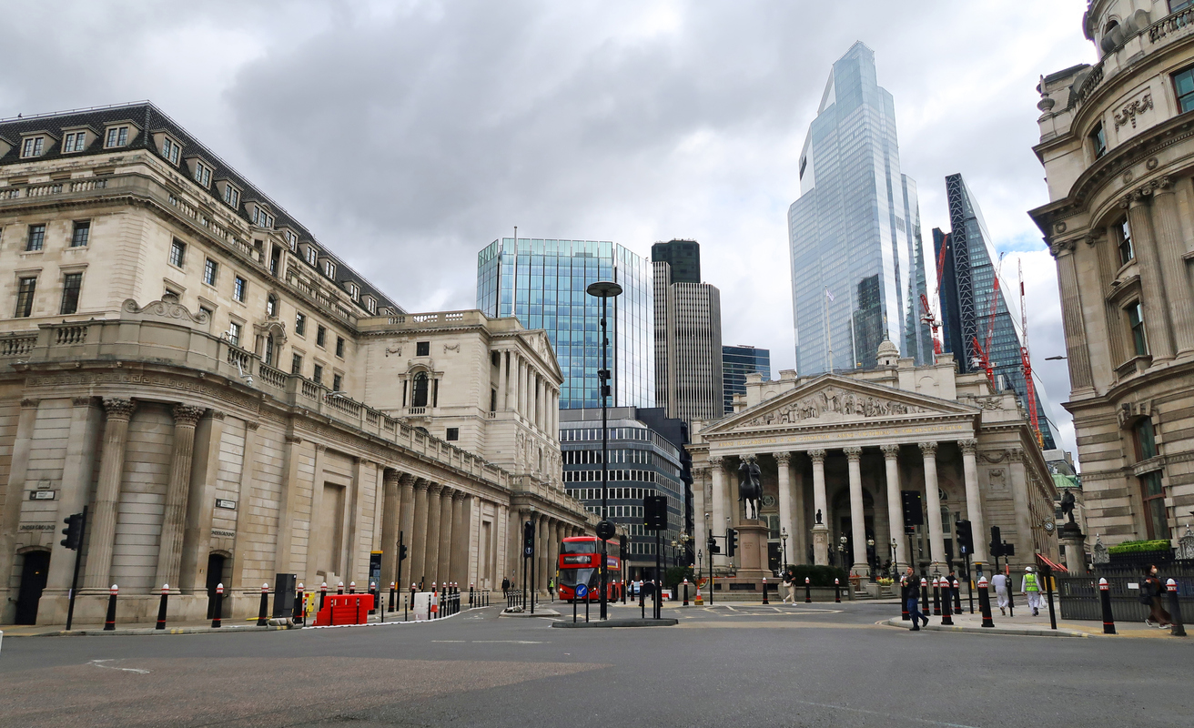 Bank of England, Threadneedle St and the Royal Exchange, London, United Kingdom