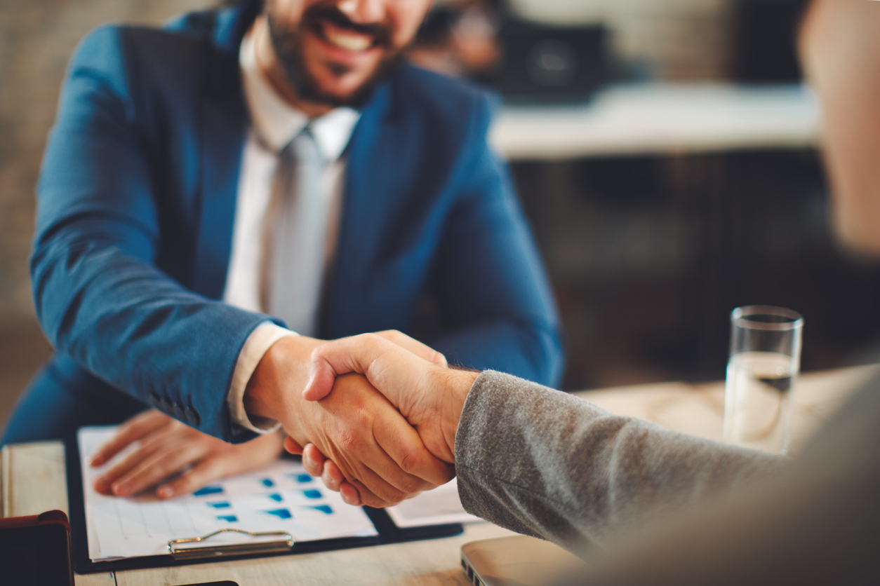 Businessmen shaking hands