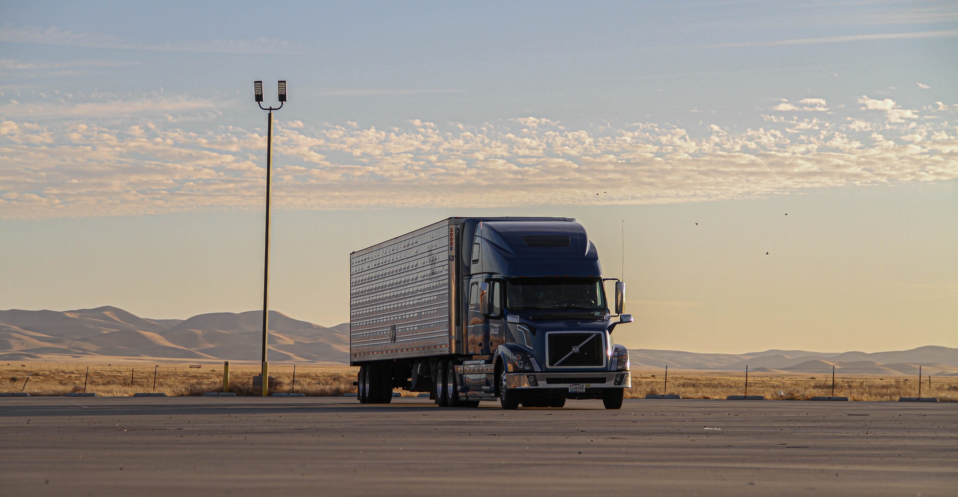 Truck on road