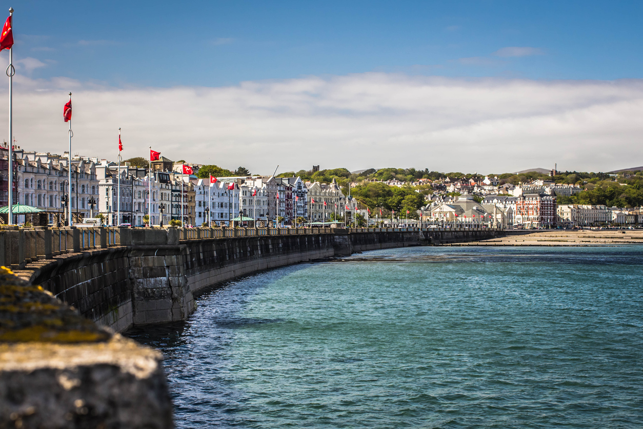 Douglas promenade in the day, Isle of Man.