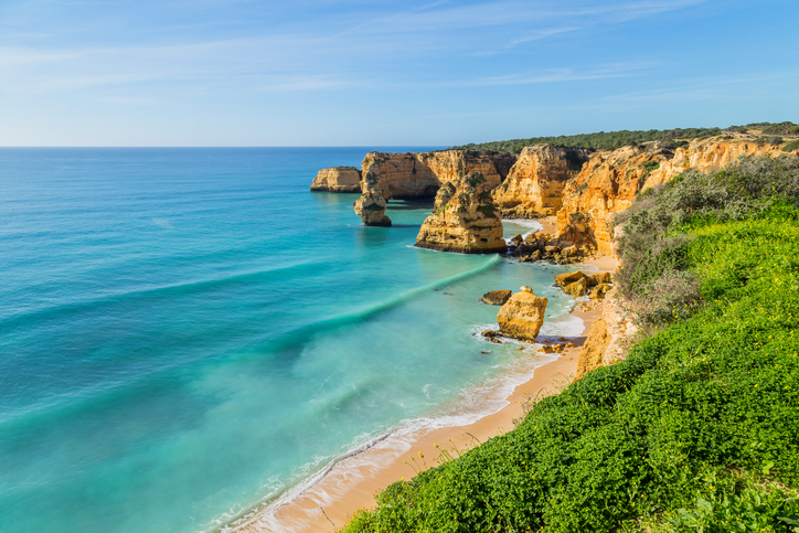 cliffs in the coast of algarve