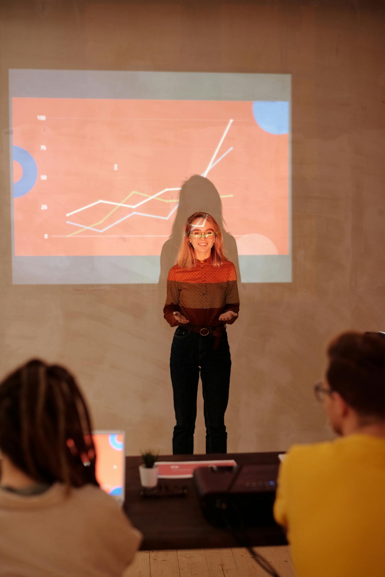 Woman giving a presentation