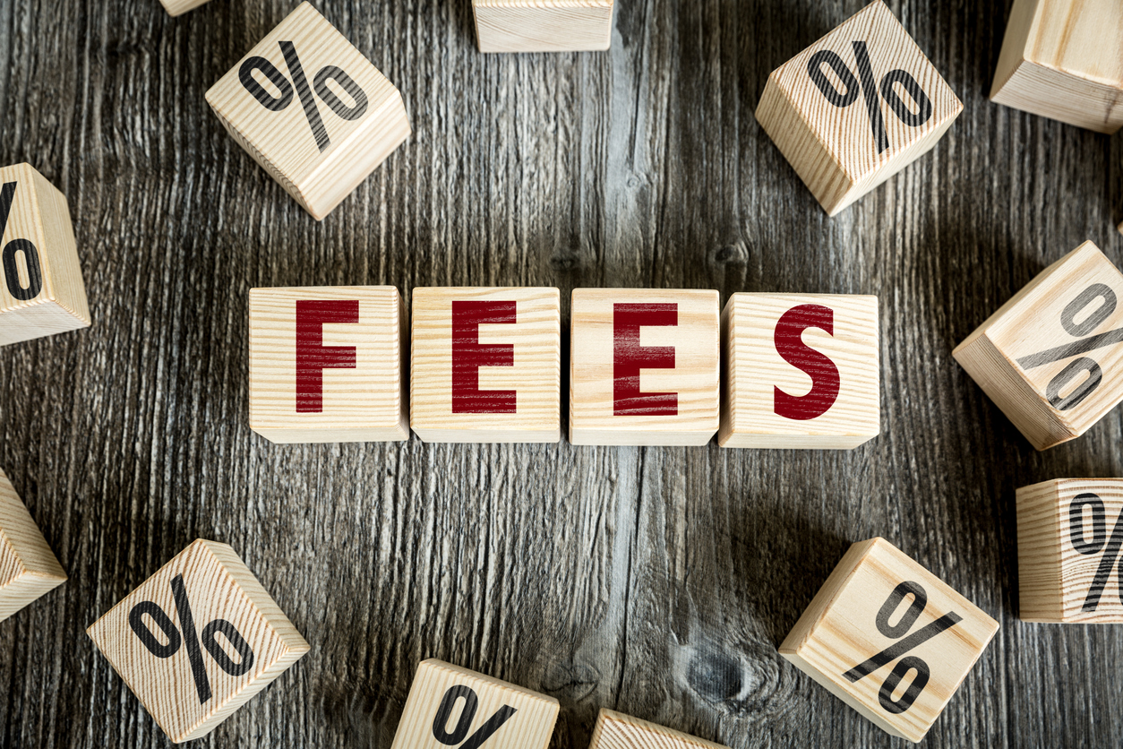 fees sign