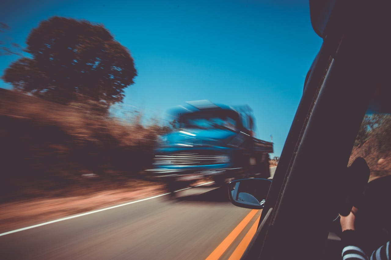 Black Truck speeding dangerously