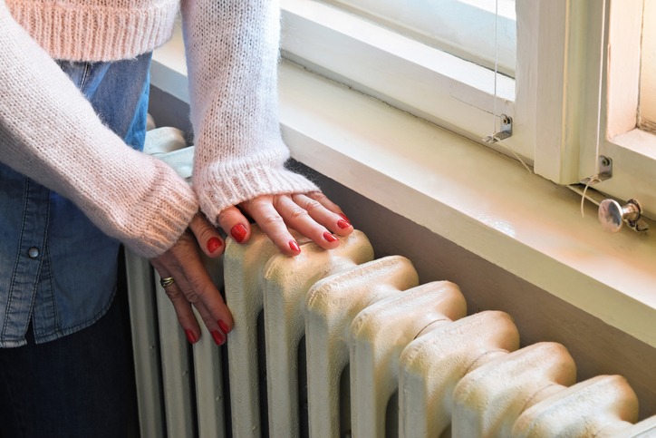 winter time in a warm central heated room