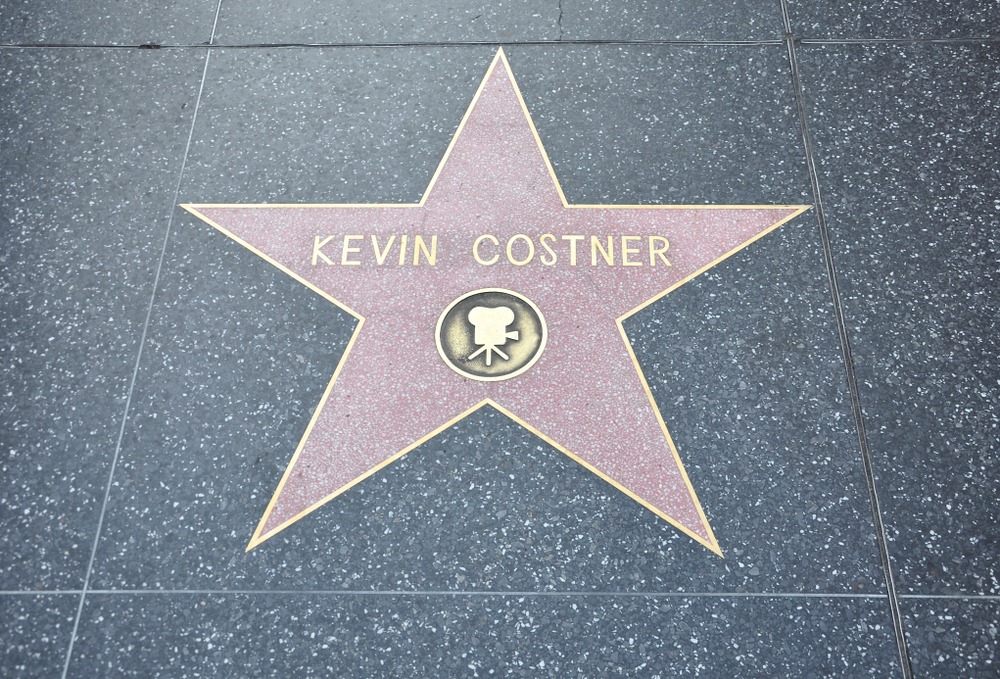 hollywood,,california, ,january,12,,2018:,kevin,costner's,star,on