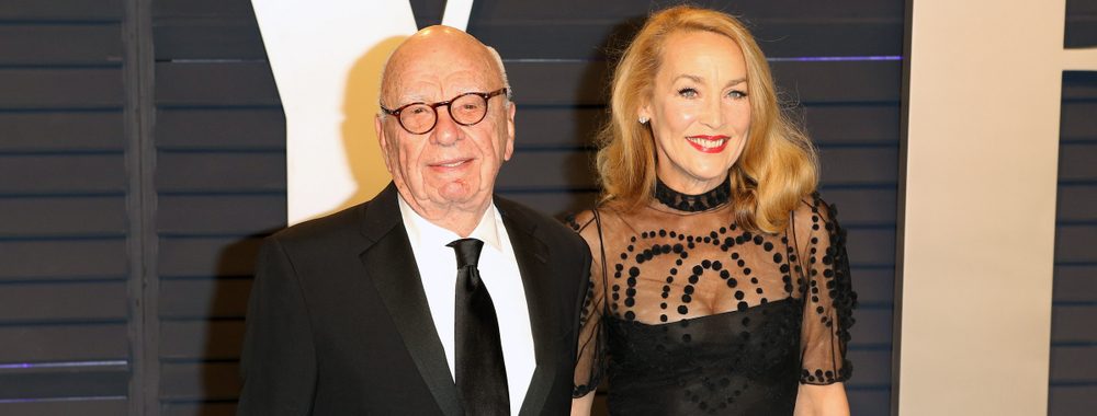 beverly,hills, ,feb,24:,rupert,murdoch,,jerry,hall,at