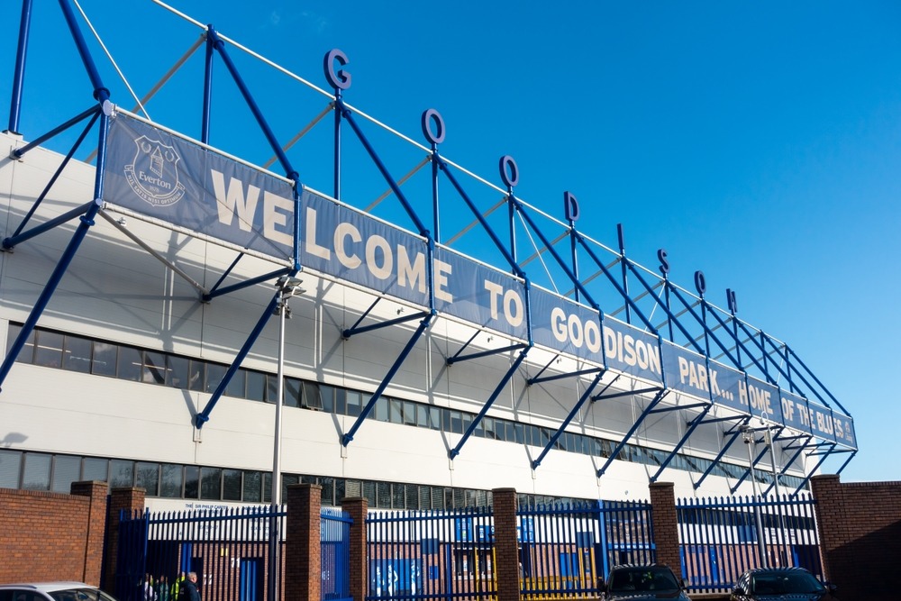 liverpool,,uk,,february,2017:everton,fc,football,club,stadium,facade.,view