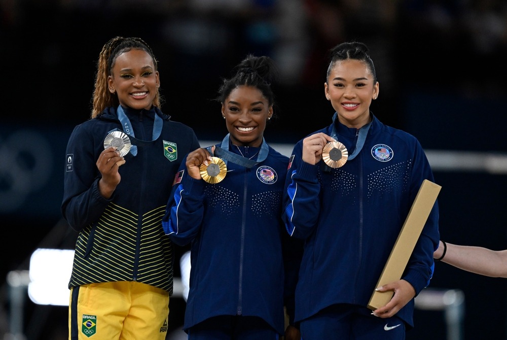 paris, france,august,01,,2024,,simone,biles,(usa),floor,exercise,