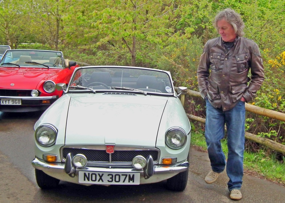 warwickshire,,england,,may,2,2013.,james,may,and,an,mgb