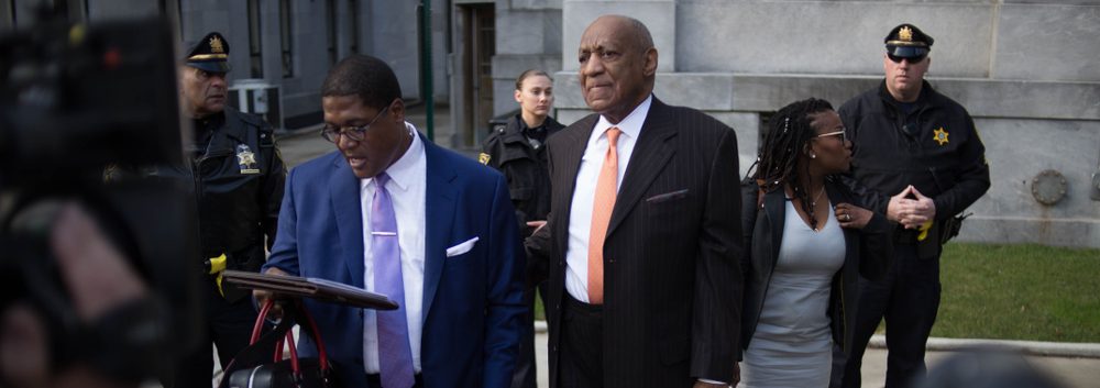 actor,bill,cosby,and,spokesman,andrew,wyatt,arrive,for,day