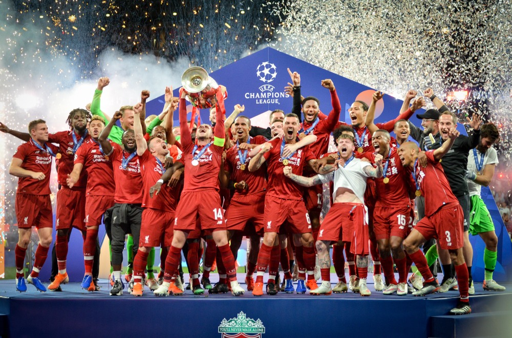 madrid,,spain, ,01,may,2019:,liverpool,players,celebrate,their