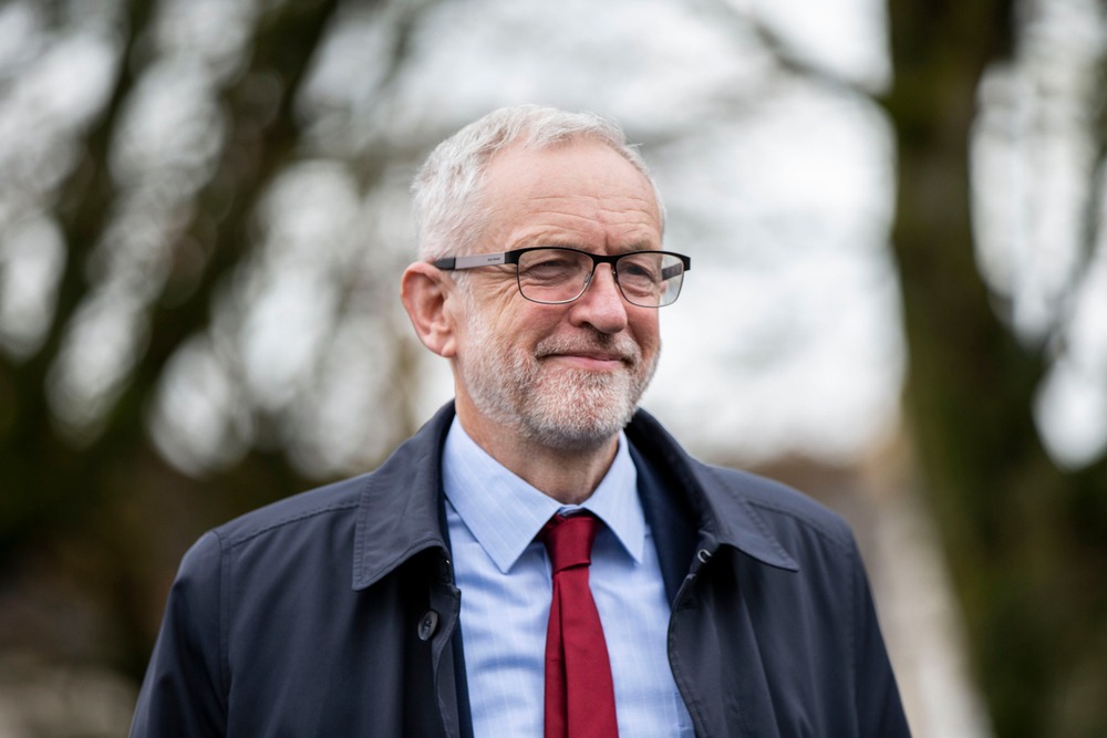 newport,,wales,,uk,,april,5th,2019.,labour,leader,jeremy,corbyn