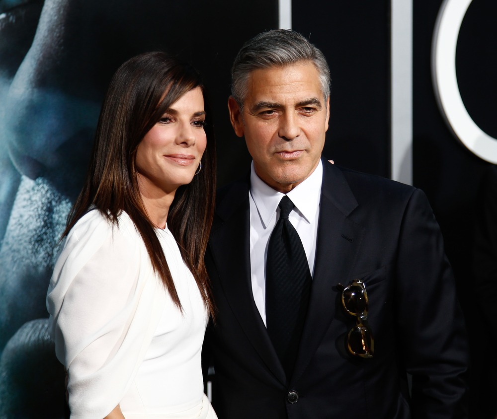 new,york oct,1:,actors,sandra,bullock,and,george,clooney,attend