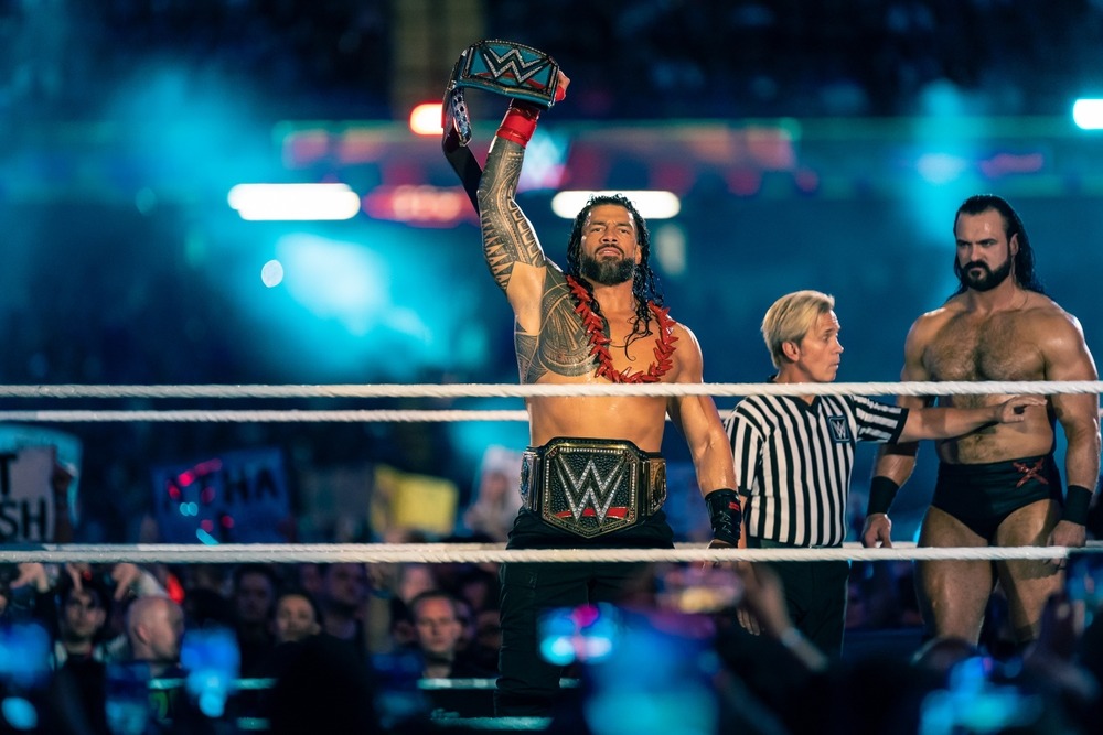 cardiff,,wales, ,september,3rd,2022:,wwe,champion,roman,reigns