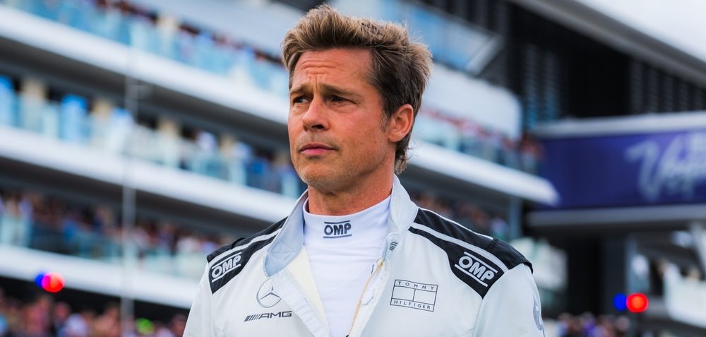 silverstone,circuit,,towcester,,united,kingdom,,9.july.2023:,brad,pitt,at,silverstone