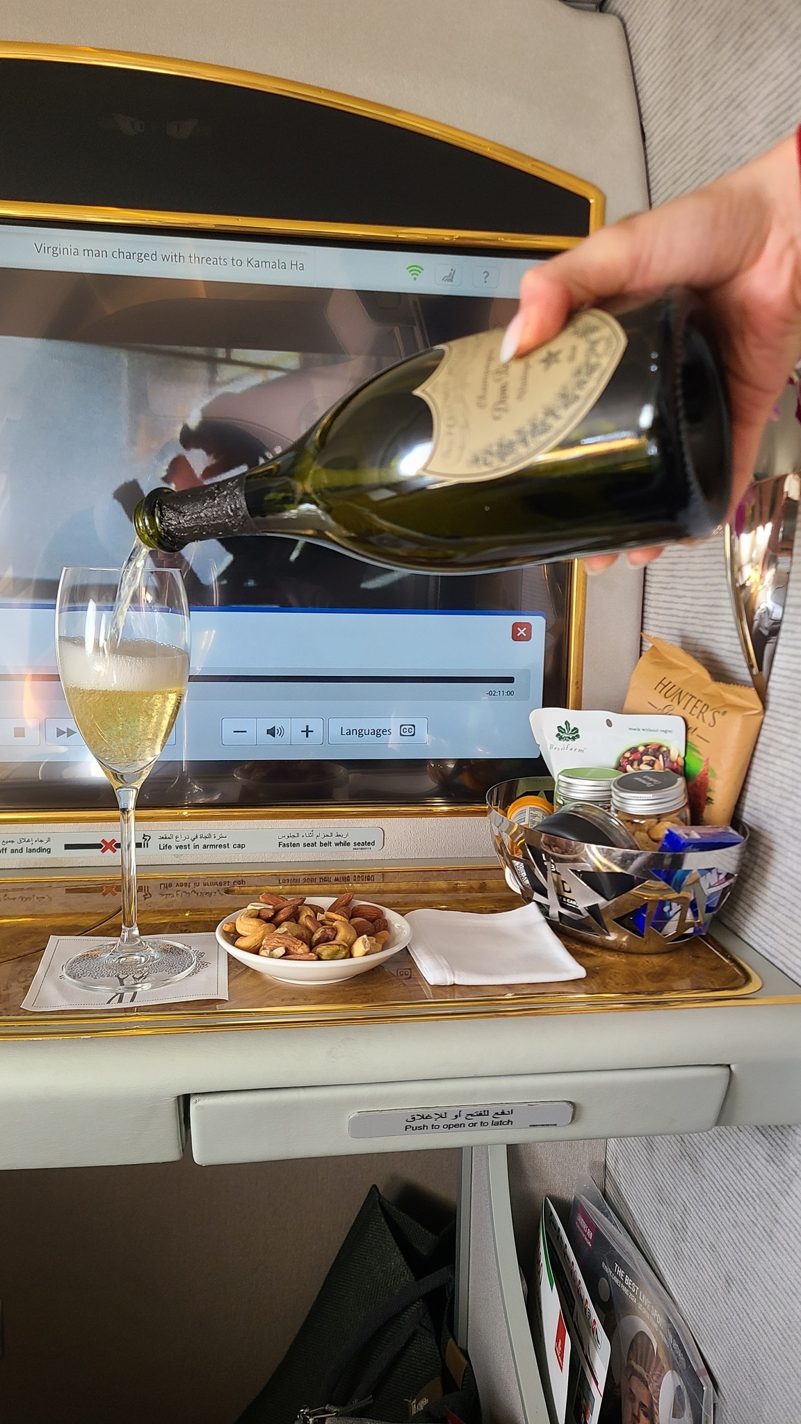 emirates first class champagne