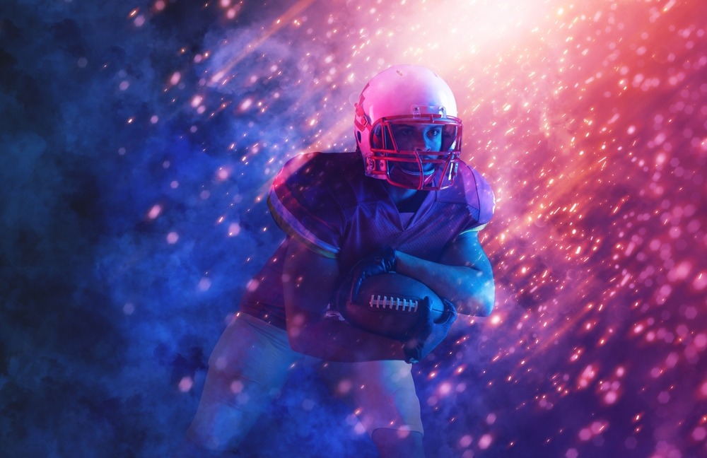 american,football,player,banner,with,neon,colors.,template,for,bookmaker