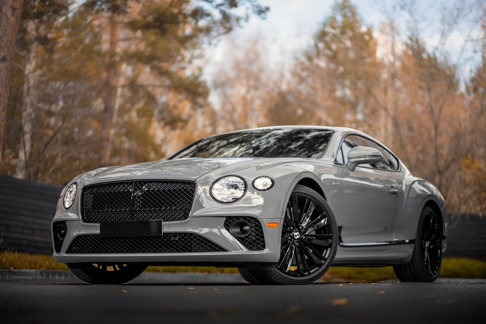 novosibirsk,,russia, ,october,11,,,2023:,gray,bentley,continental