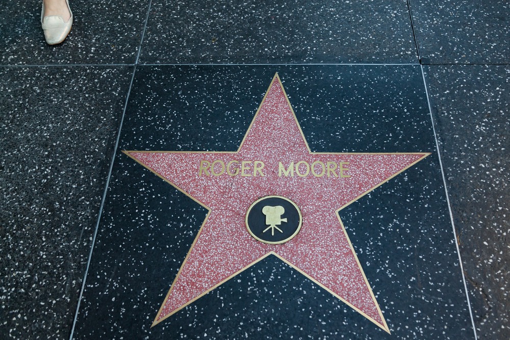 hollywood,,california, ,february,8,2015:,roger,moore's,hollywood,walk